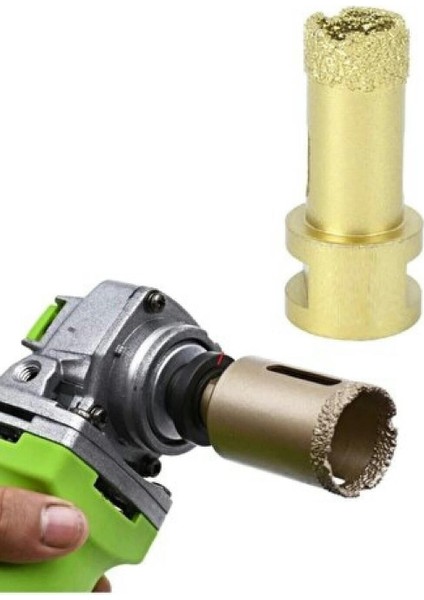 30 mm Granit Mermer Seramik Delme Panç Spiral ve Matkap Için Aparatlı M14 30MMGRANITTR