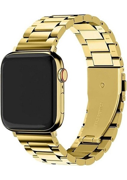 Apple Watch Seri 2/3/4/5/6/7/8/9/se/se2 38 40 41MM ve Seri 10 42MM Paslanmaz Çelik Metal Kordon