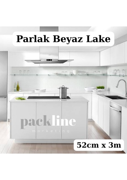 Marketing Mutfak Dolap Tezgah ve Mobilya Kaplama Folyosu Parlakbeyaz 52CMX3M