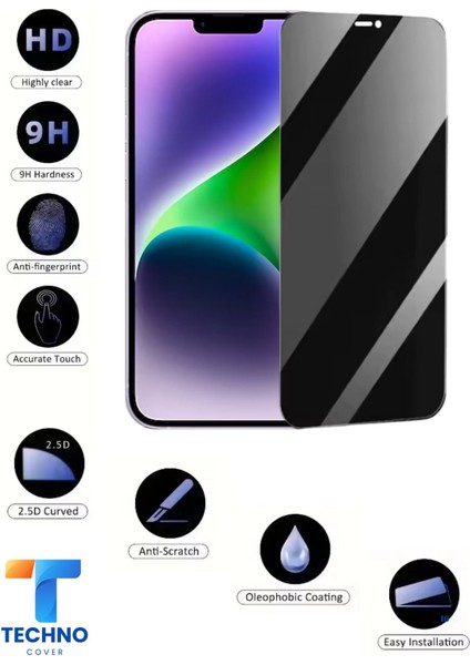 Iphone 14 Uyumlu Tam Kapatan Hayalet Ekran Koruyucu 6d Temperli Cam