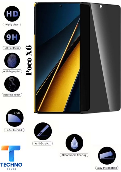 Poco X6 Uyumlu Tam Kapatan Hayalet Ekran Koruyucu 6d Temperli Cam