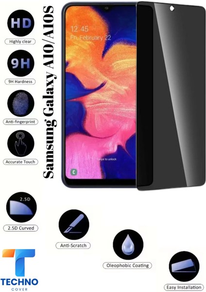 Samsung A10 / A10S Uyumlu Tam Kapatan Hayalet Ekran Koruyucu 6d Temperli Cam