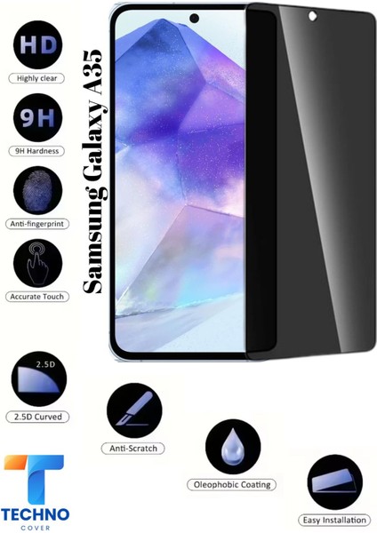 Samsung A35 Uyumlu Tam Kapatan Hayalet Ekran Koruyucu 6d Temperli Cam