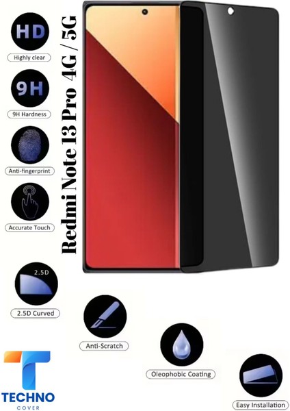 Redmi Note 13 Pro 4g / 5g Uyumlu Tam Kapatan Hayalet Ekran Koruyucu 6d Temperli Cam