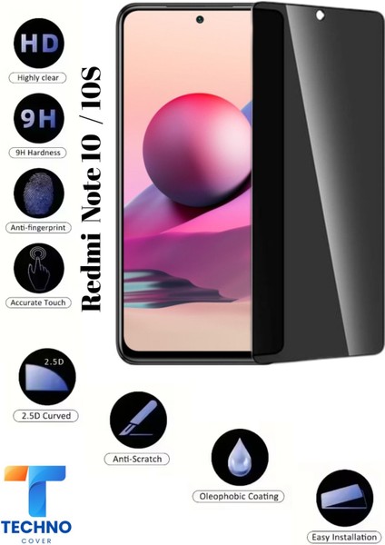 Redmi Note 10 / 10S Uyumlu Tam Kapatan Hayalet Ekran Koruyucu 6d Temperli Cam