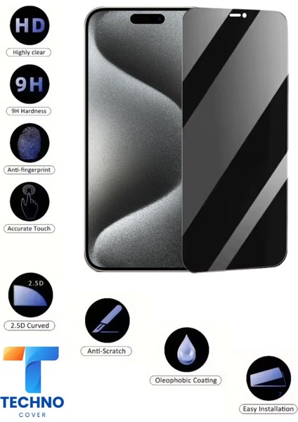 Iphone 15 Pro Max Uyumlu Tam Kapatan Hayalet Ekran Koruyucu 6d Temperli Cam