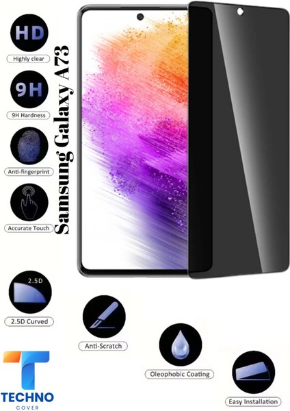 Samsung A73 Uyumlu Tam Kapatan Hayalet Ekran Koruyucu 6d Temperli Cam