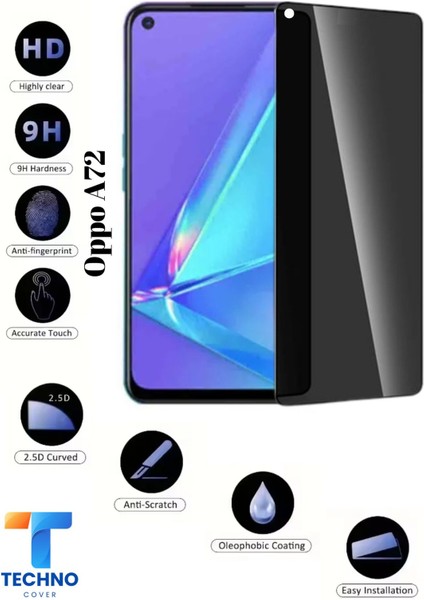 Oppo A72 Uyumlu Tam Kapatan Hayalet Ekran Koruyucu 6d Temperli Cam