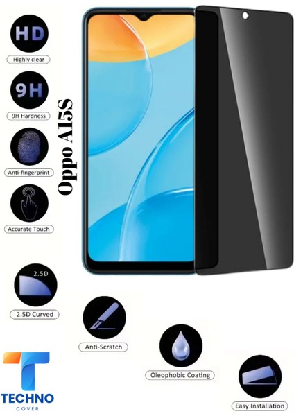 Oppo A15S Uyumlu Tam Kapatan Hayalet Ekran Koruyucu 6d Temperli Cam