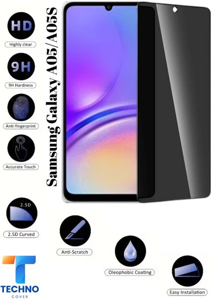 Samsung A05 / 05S Uyumlu Tam Kapatan Hayalet Ekran Koruyucu 6d Temperli Cam