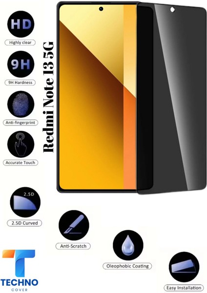 Redmi Note 13 5g Uyumlu Tam Kapatan Hayalet Ekran Koruyucu 6d Temperli Cam