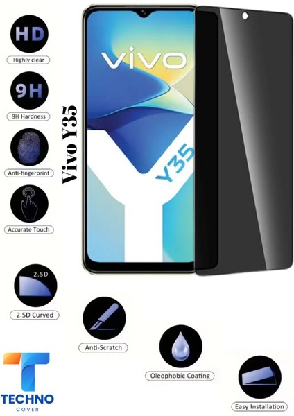 Vivo Y35 Uyumlu Tam Kapatan Hayalet Ekran Koruyucu 6d Temperli Cam