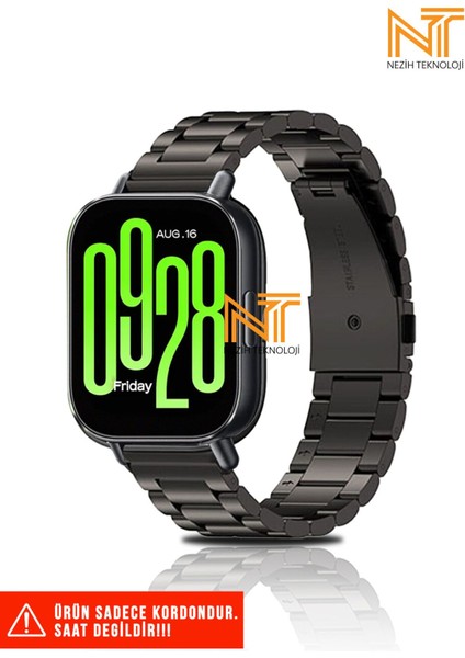 Redmi Watch 5 Active / Redmi 5 Lite Uyumlu Paslanmaz Çelik Baklalı Metal Kordon