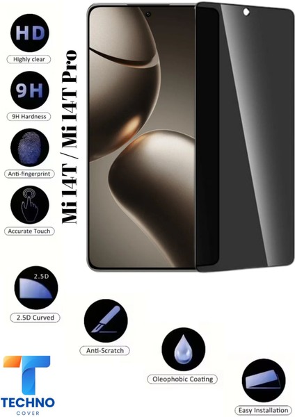 Mi 14T / 14T Pro Uyumlu Tam Kapatan Hayalet Ekran Koruyucu 6d Temperli Cam