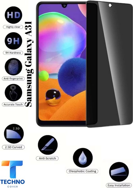 Samsung A31 Uyumlu Tam Kapatan Hayalet Ekran Koruyucu 6d Temperli Cam