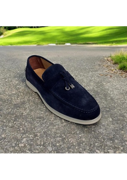 Shoes Lacivert Süet Erkek Günlük Loafer Ayakkabı