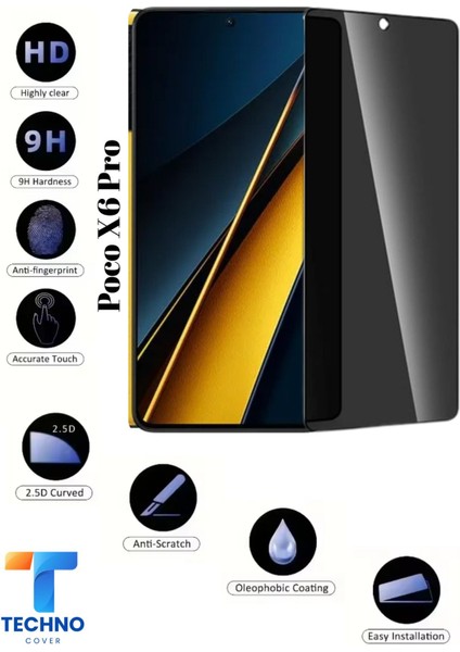 Poco X6 Pro Uyumlu Tam Kapatan Hayalet Ekran Koruyucu 6d Temperli Cam