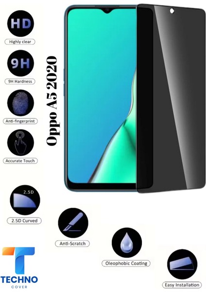 Oppo A9 2020 / A5 2020 Uyumlu Tam Kapatan Hayalet Ekran Koruyucu 6d Temperli Cam
