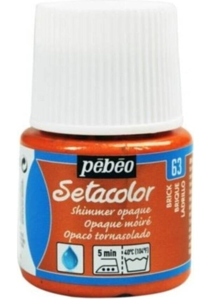 Setacolor Shimmer (Pırıltılı) Opak Kumaş Boyası 63 Brıck 45 ml