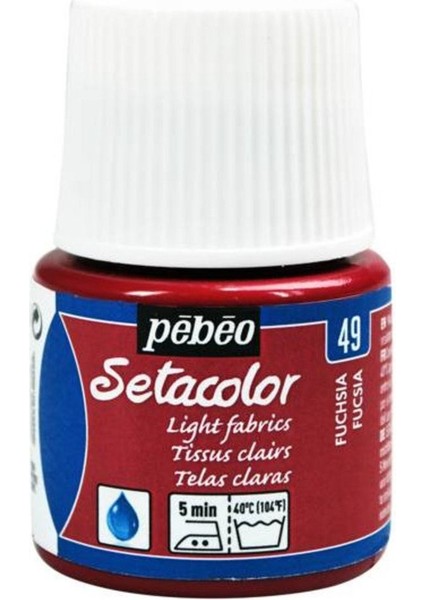 Light Fabric (Transparan) Kumaş Boyası 49 Fuchsıa 45 ml