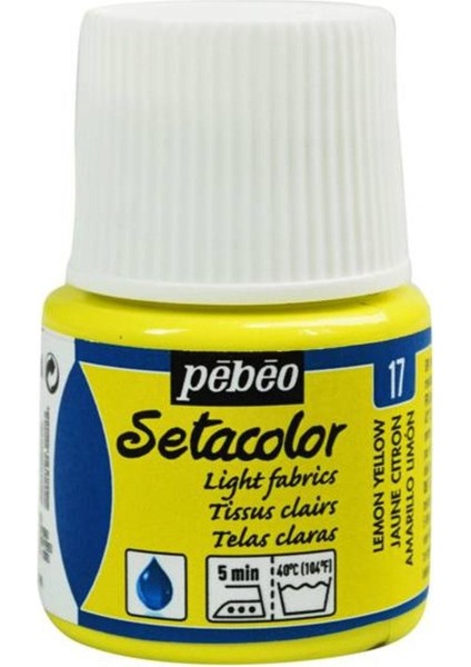 Light Fabric (Transparan) Kumaş Boyası 17 Lemon Yellow 45 ml