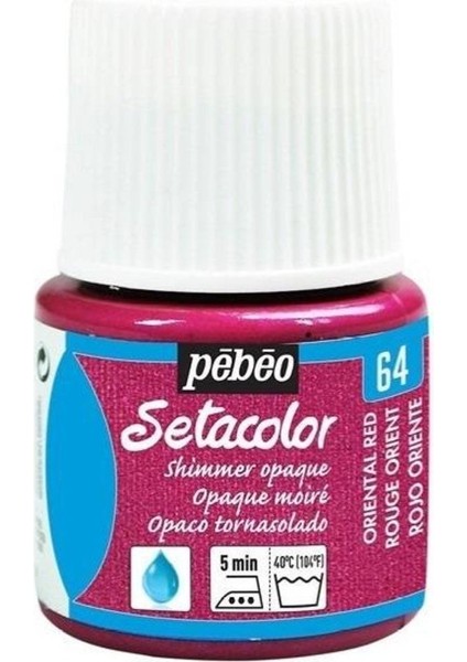 Shimmer Pırıltılı Opak Kumaş Boyası 64 Orıental Red 45 ml