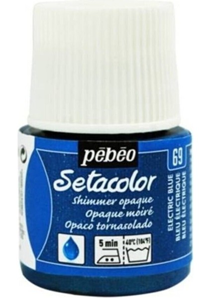 Setacolor Shimmer (Pırıltılı) Opak Kumaş Boyası 69 Electrıc Blue