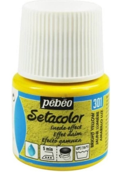 Suede Effect (Süet Etkisi) Kumaş Boyası 301 Brıght Yellow 45 ml