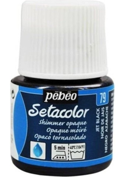 Shimmer (Pırıltılı) Opak Kumaş Boyası 79 Jet Black 45 ml
