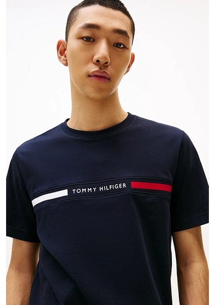 Erkek Th Yuvarlak Yaka T-Shirt - Lacivert fırsatları