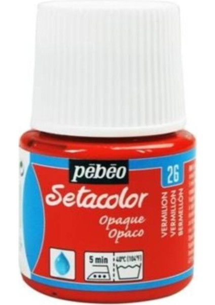Opak Kumaş Boyası 26 Vermılıon 45 ml