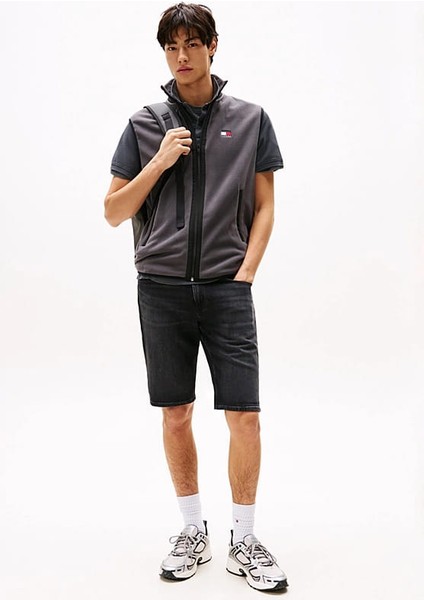 Erkek Th Ronnie Slim Denim Şort - Siyah