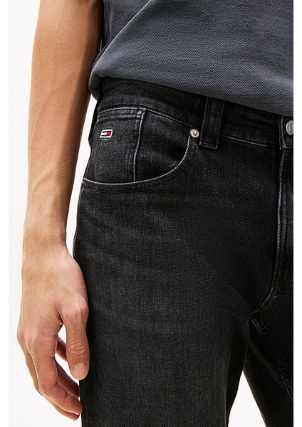 Erkek Th Ronnie Slim Denim Şort - Siyah