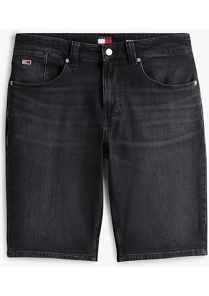 Erkek Th Ronnie Slim Denim Şort - Siyah