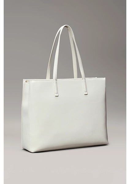Kadın Ck Must Medium Shopper Omuz Çantası - Ekru