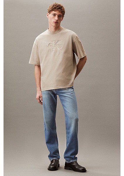 Erkek Low Embroidery 16S Jersey T-Shirt - Bej modelleri