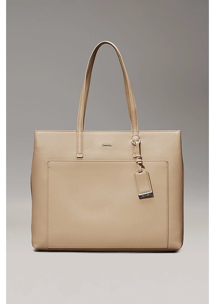 Kadın Ck Must Medium Shopper Omuz Çantası - Bej