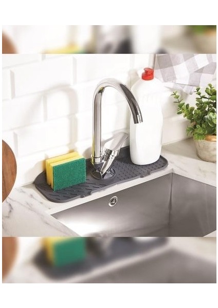 Silikon Lavabo Matı 13X36 cm – Kaymaz, Isıya Dayanıklı, Evye Koruyucu Mutfak Lavabo Pedi modelleri