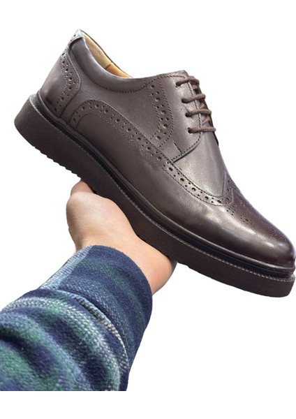 Hakiki Deri Kahve Erkek Klasik Ayakkabı-Erkek Ayakkabı