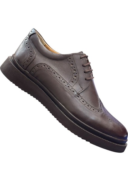 Hakiki Deri Kahve Erkek Klasik Ayakkabı-Erkek Ayakkabı indirimleri