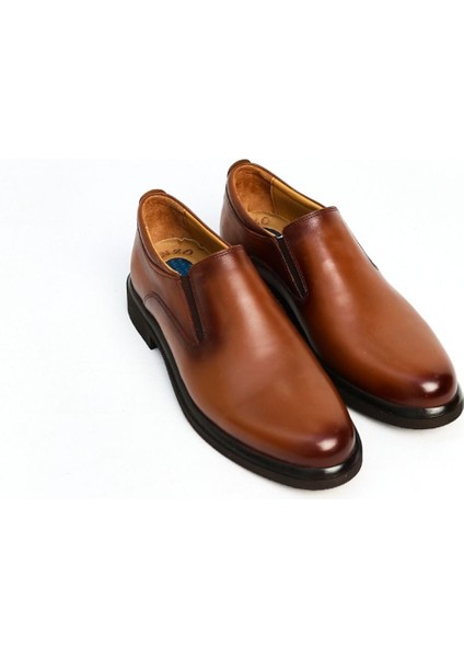 Taba Klasik Deri Ayakkabı- Hafif Klasik Erkek Ayakkabı