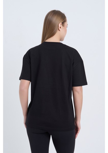 Kadın Oversize Baskılı T-Shirt Siyah Hot Tennis indirimleri