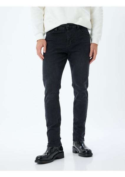 Erkek Jean Pantolon 5WAM40082ID Antrasit