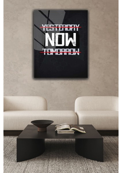 Siyah Motivasyon Yazılı 4 mm Temperli Kırılmaz Cam Tablo
