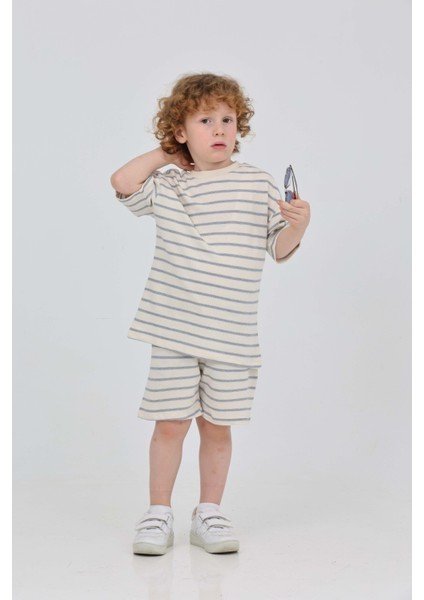 Çizgili Şort- Tişört Çocuk Alt Üst Takım fırsatları