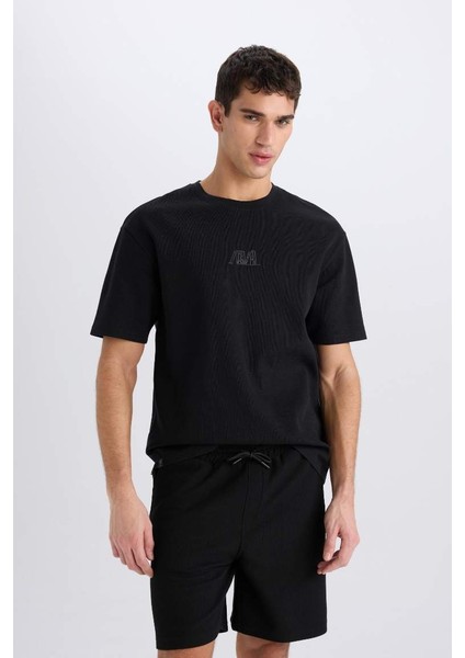 Erkek Penye Şort B8792AX/BK81 Black