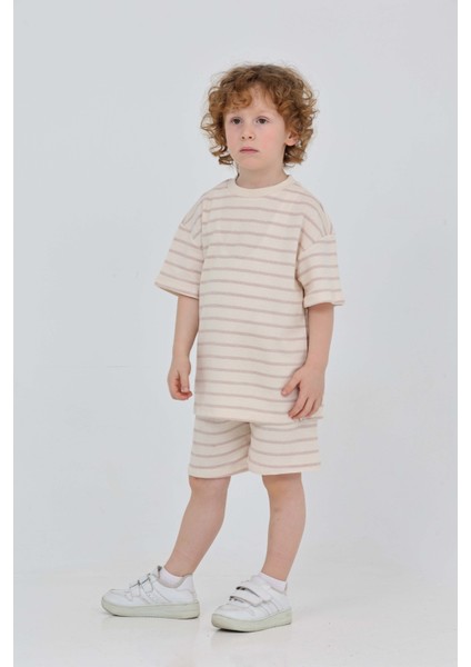Çizgili Şort- Tişört Çocuk Alt Üst Takım fiyatları