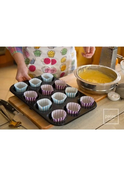 12 Gözlü Paslanmaz Çelik Yapışmaz Muffin Kek Kalıbı (26.5CM*35CM) fırsatları