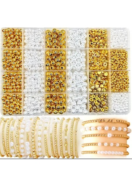 Ara Aparat Ve İnci Boncuk Takı Bileklik Yapım Seti Hobi Malzemeleri