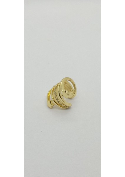 Gold Renk Yıldız ve Taş Detaylı Earcuff